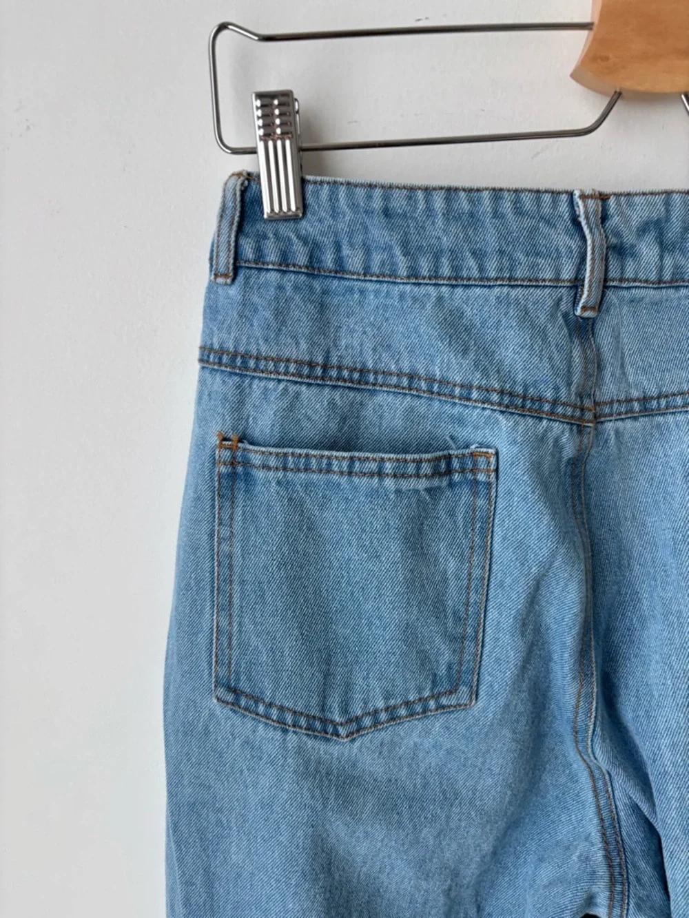 Adidas Denim Adibreak Pants Blue Snap Side Stripe Track Jeans Women S 25x29 - Picture 11 of 16